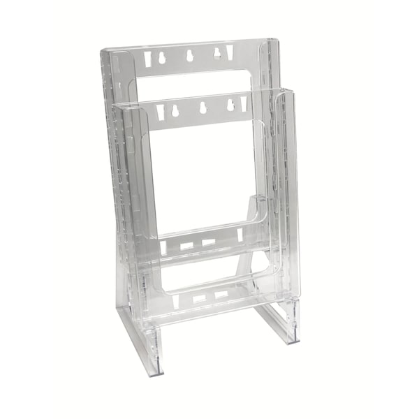 Two-tier Modular Letter Brochure Holder, PK2
